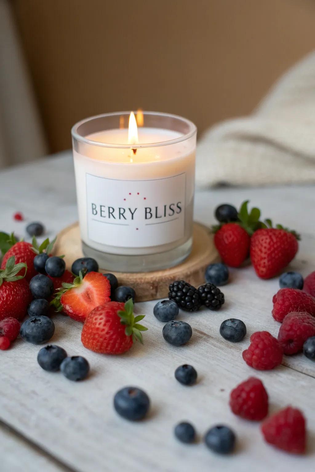 Berry Ecstasy Candle for a Sweet Hint