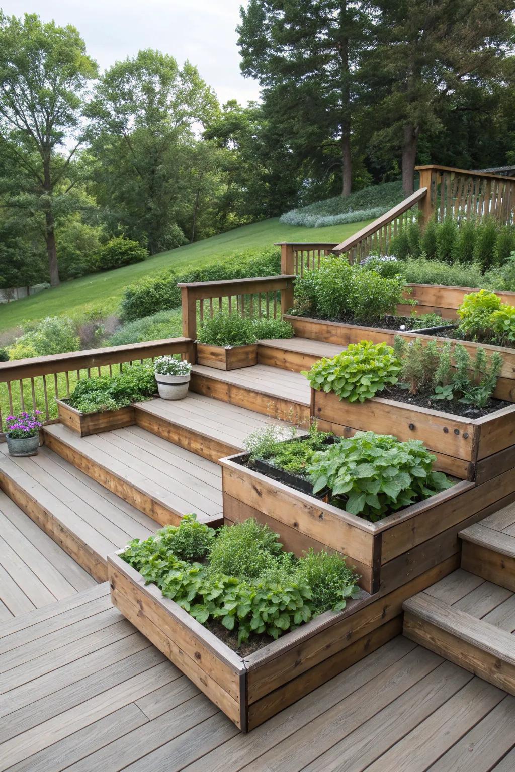Tiered design enhancing depth and intrigue.