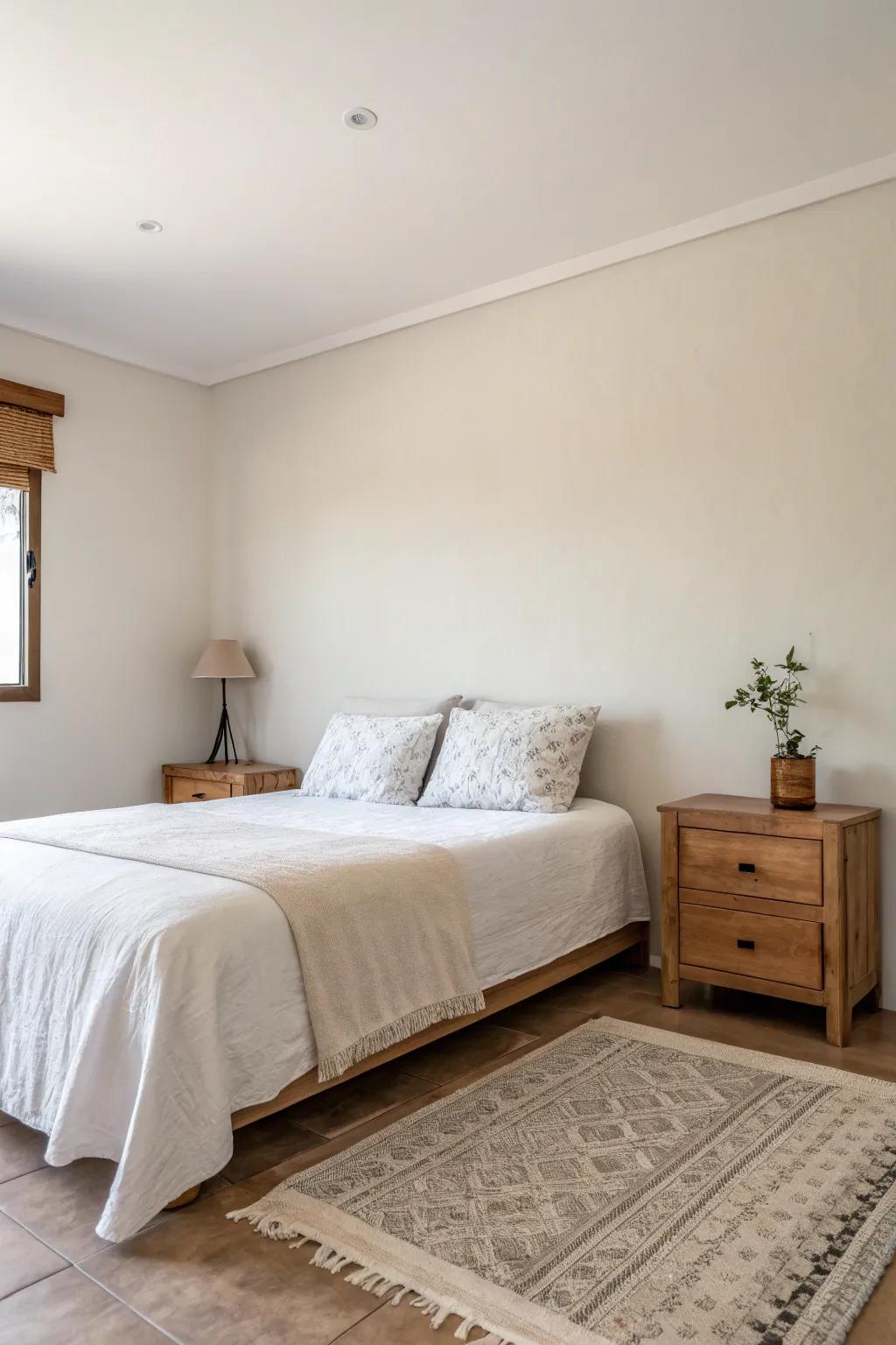 Negative space can foster a peaceful and uncluttered atmosphere.