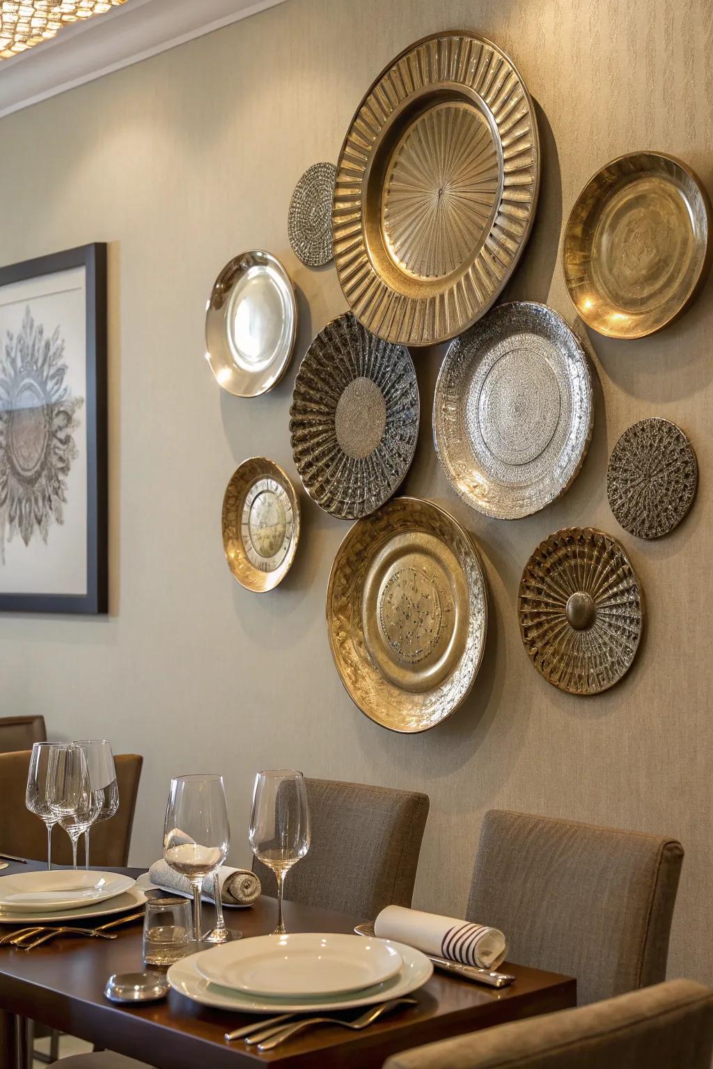 Modern textures contribute a contemporary inflection to plate exhibitions.