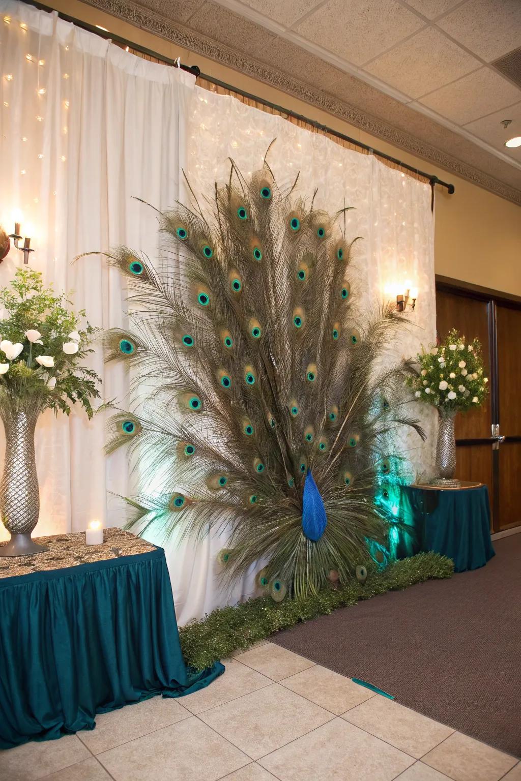 Plumage injects a hint of royalty and contrast.