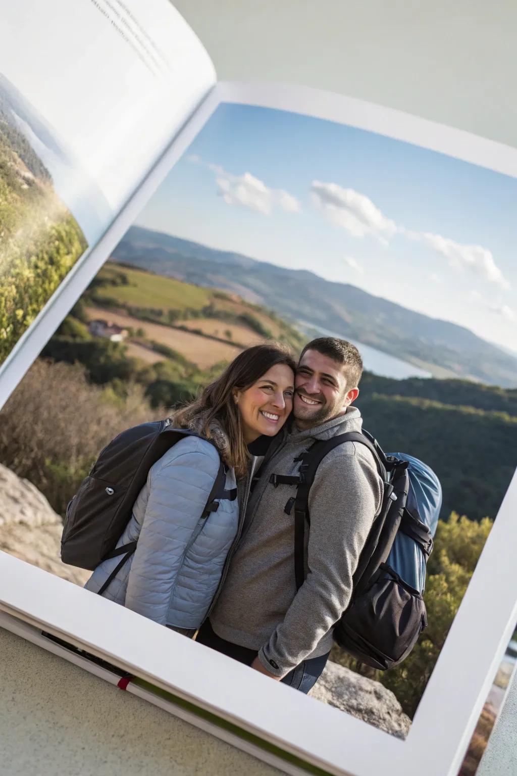 Travel adventures introduce excitement to an engagement photo compilation.
