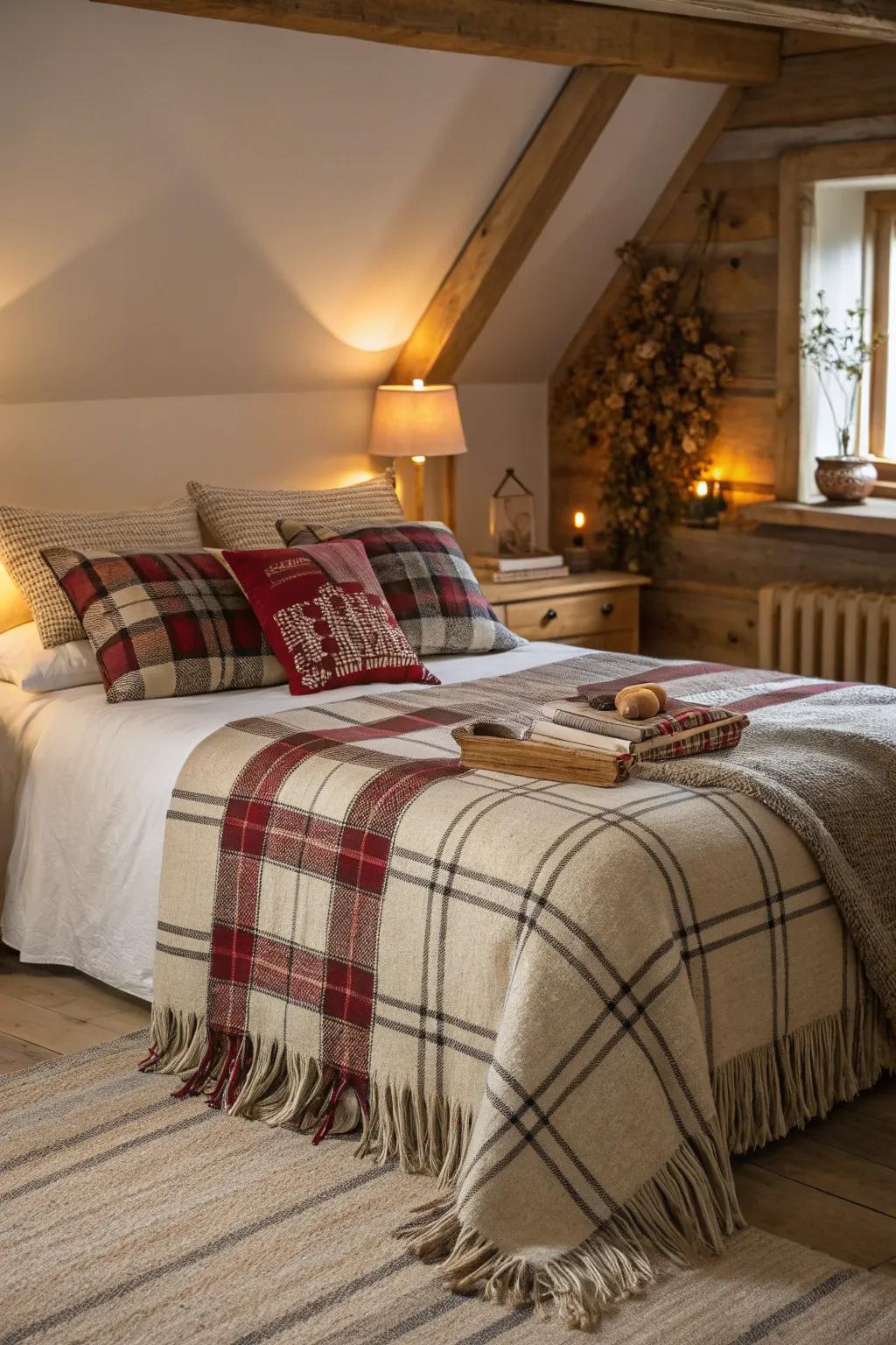 Tartan motifs infuse a quintessential nuance into your fall design.