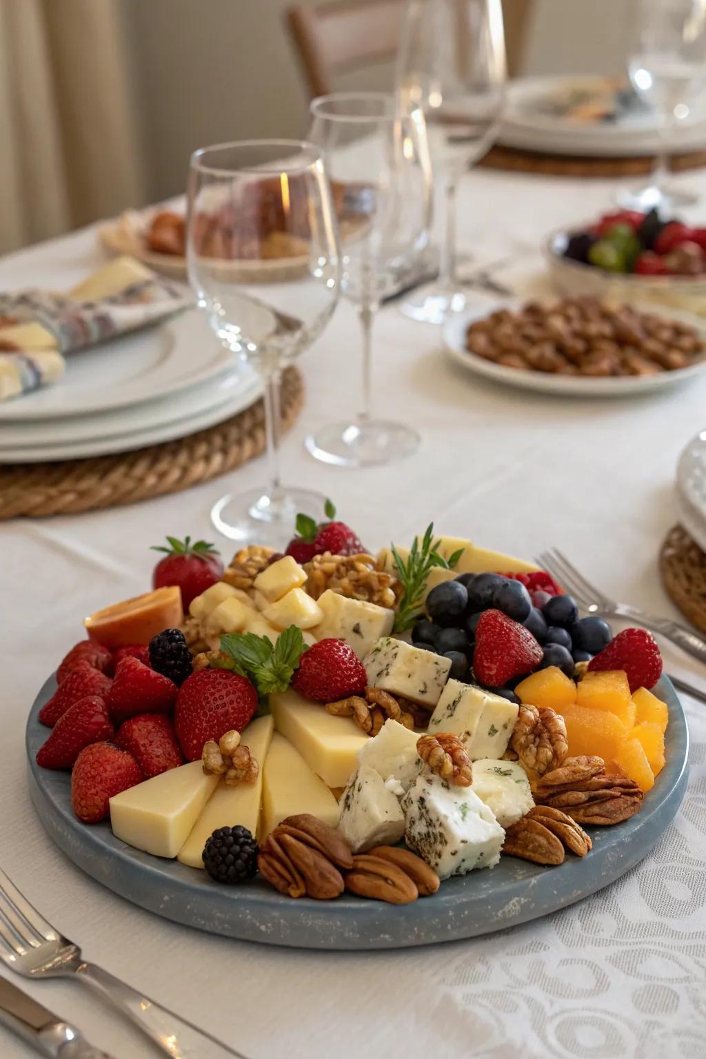 A scrumptious edible accent that functions both as adornment and appetizer.