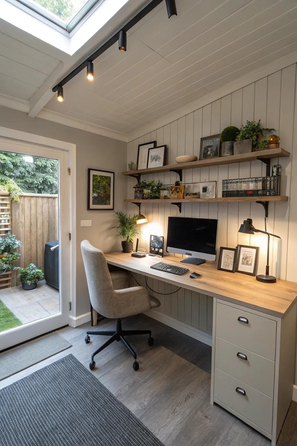 A smart home office enhances productivity and style.