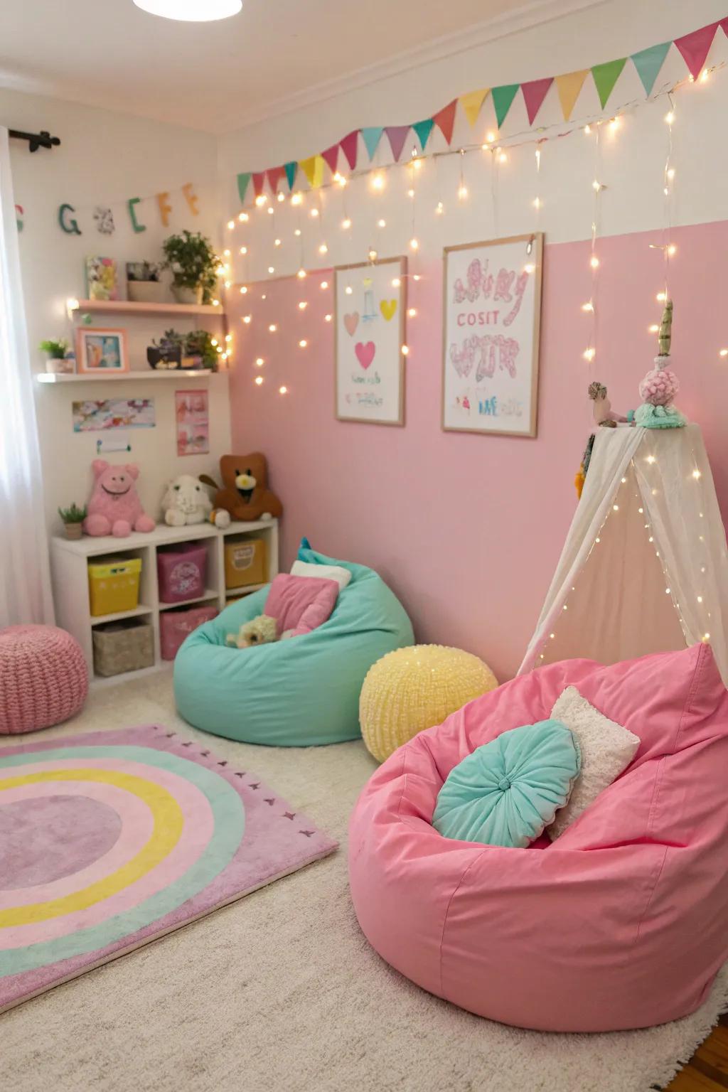 Beanbags proffer delightful and adaptable seating alternatives.