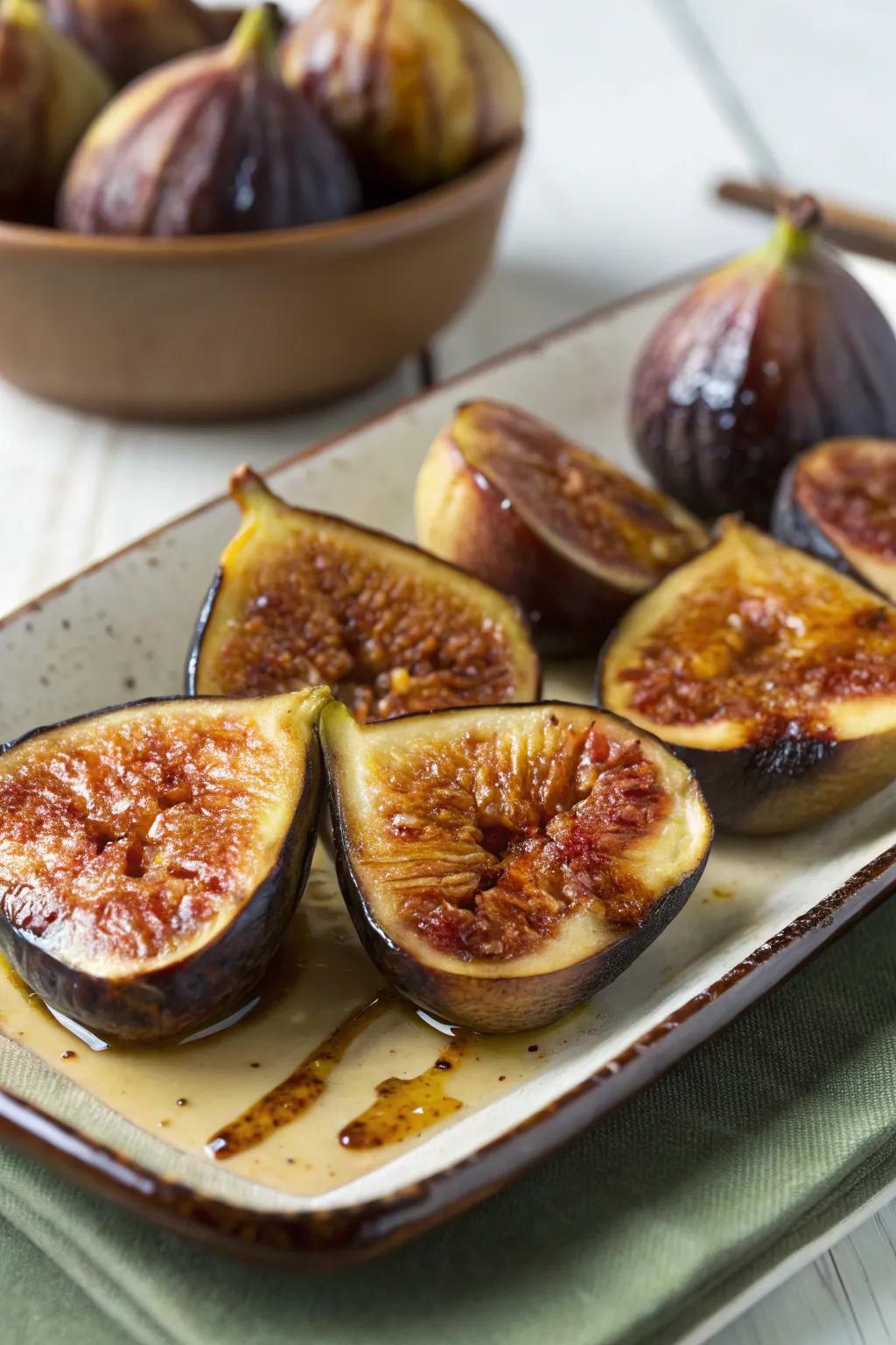 Grilled figs provide a sweet and smoky dessert variation.