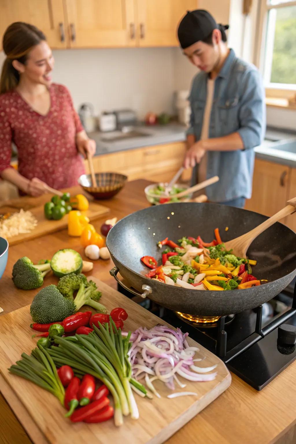 Start a commotion with a frying presentation.