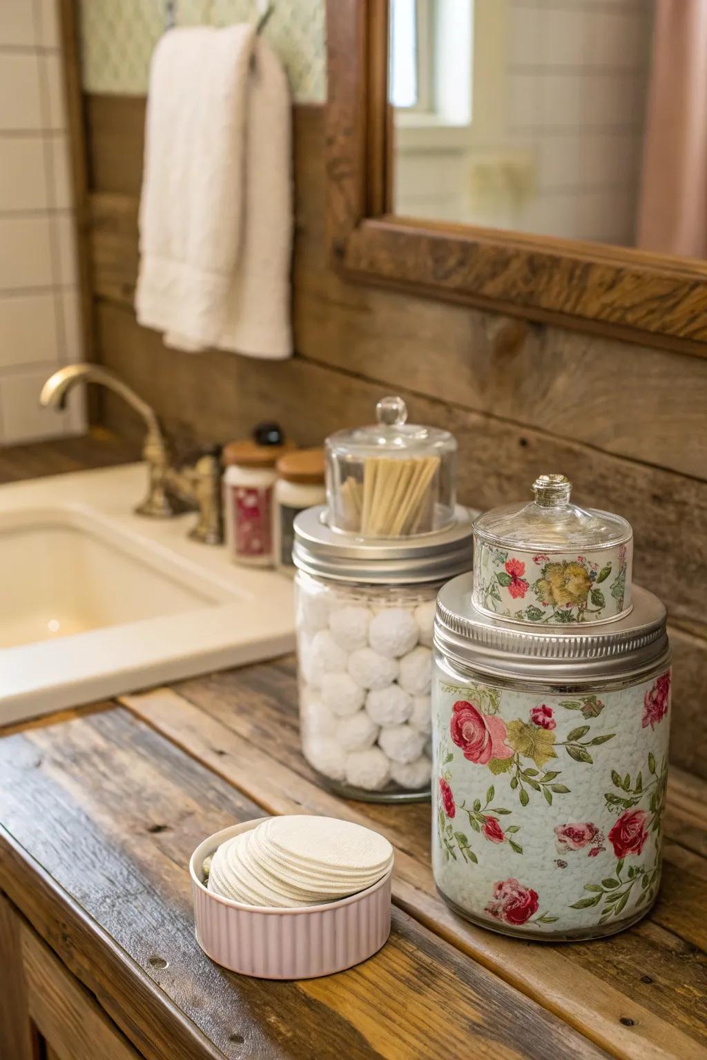 Charming vintage containers for fashionable and practical storage.