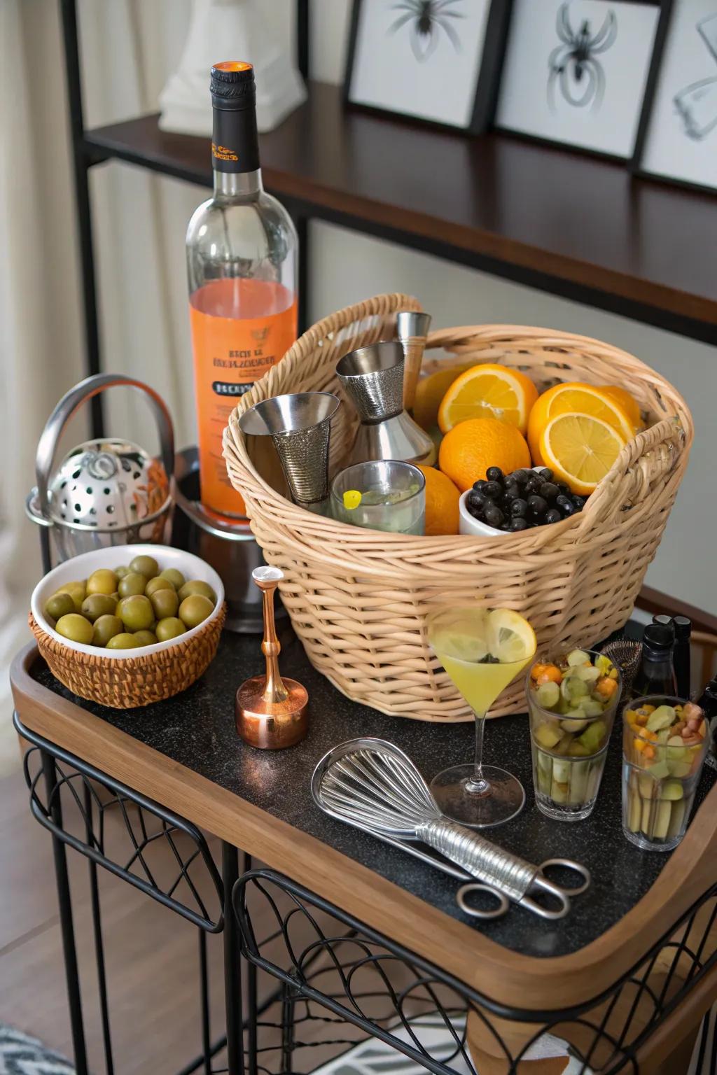 Enhance your Halloween cocktails with sophisticated additions.