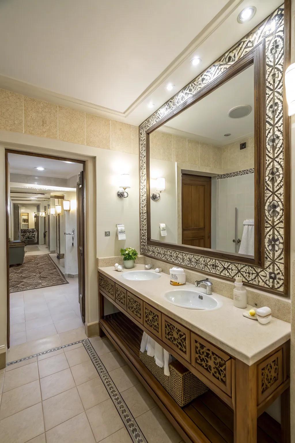 A striking glass enhances area and design.