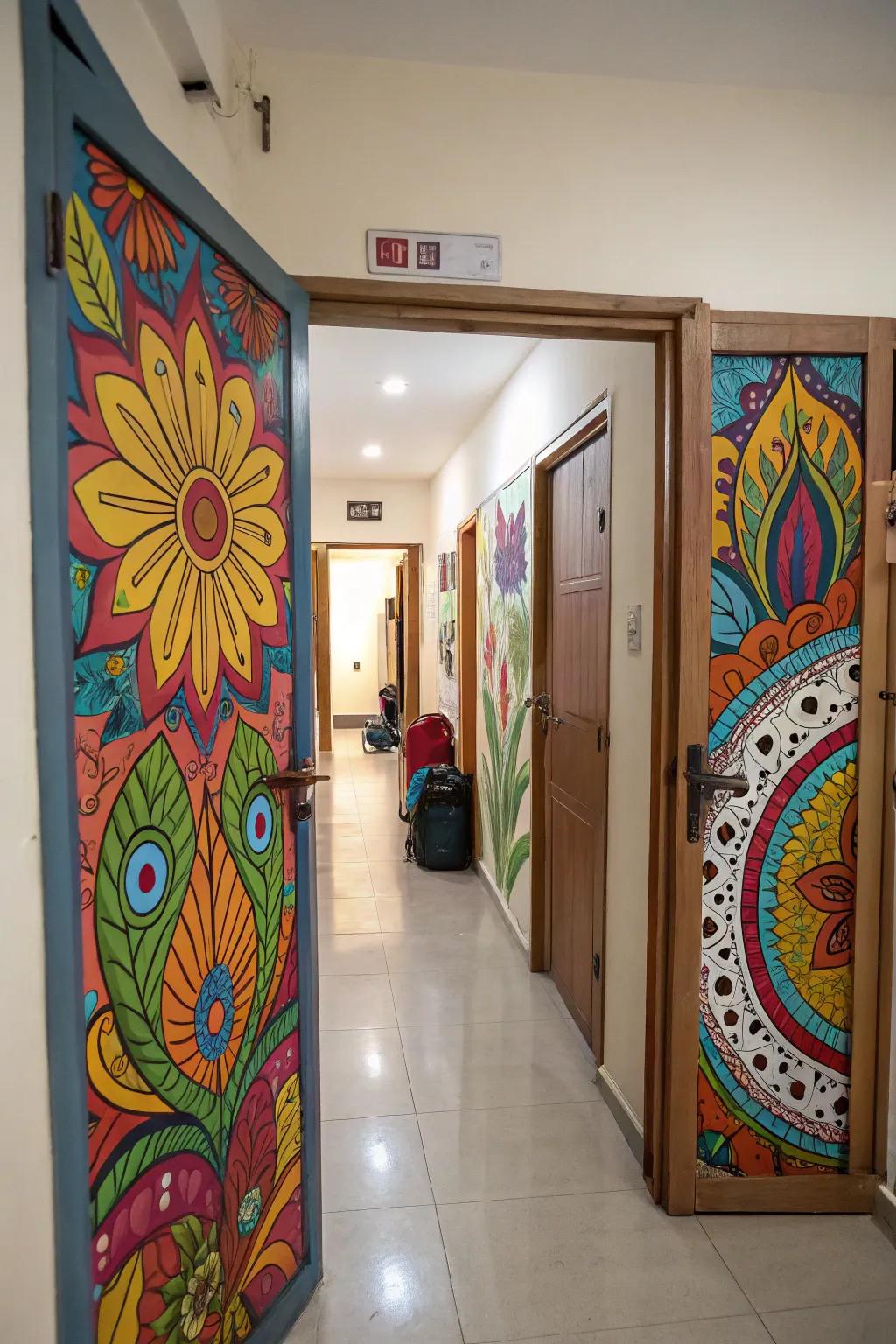 Transform your closet doors into a masterpiece using a mural.