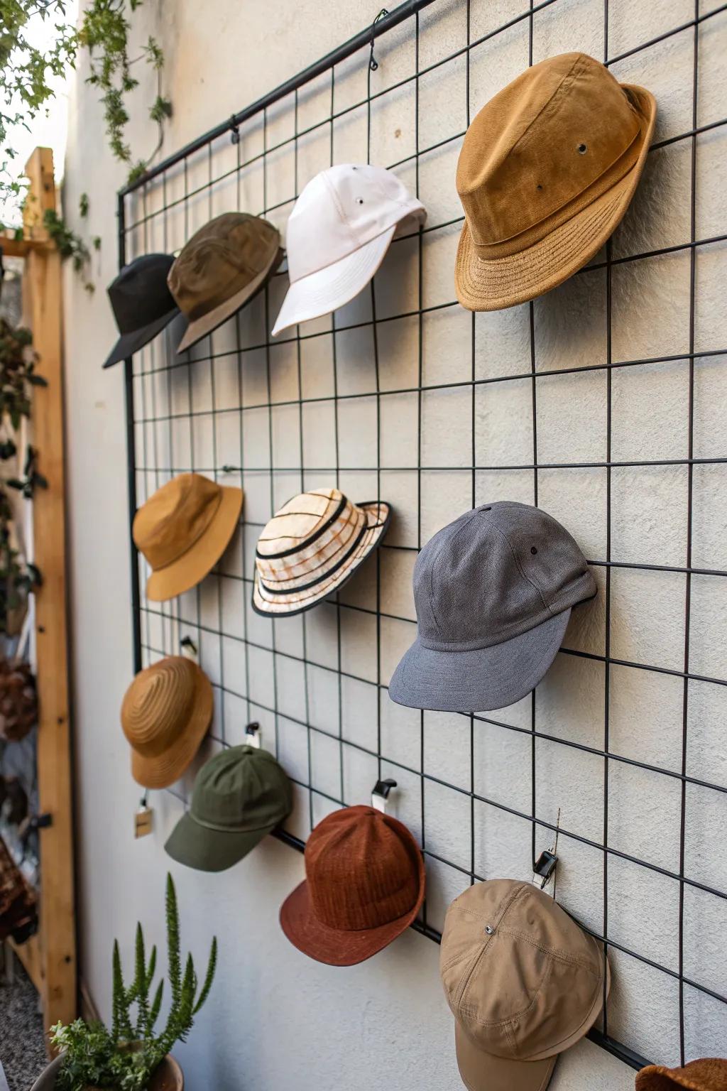 Netting frameworks offer a stylish and practical display.