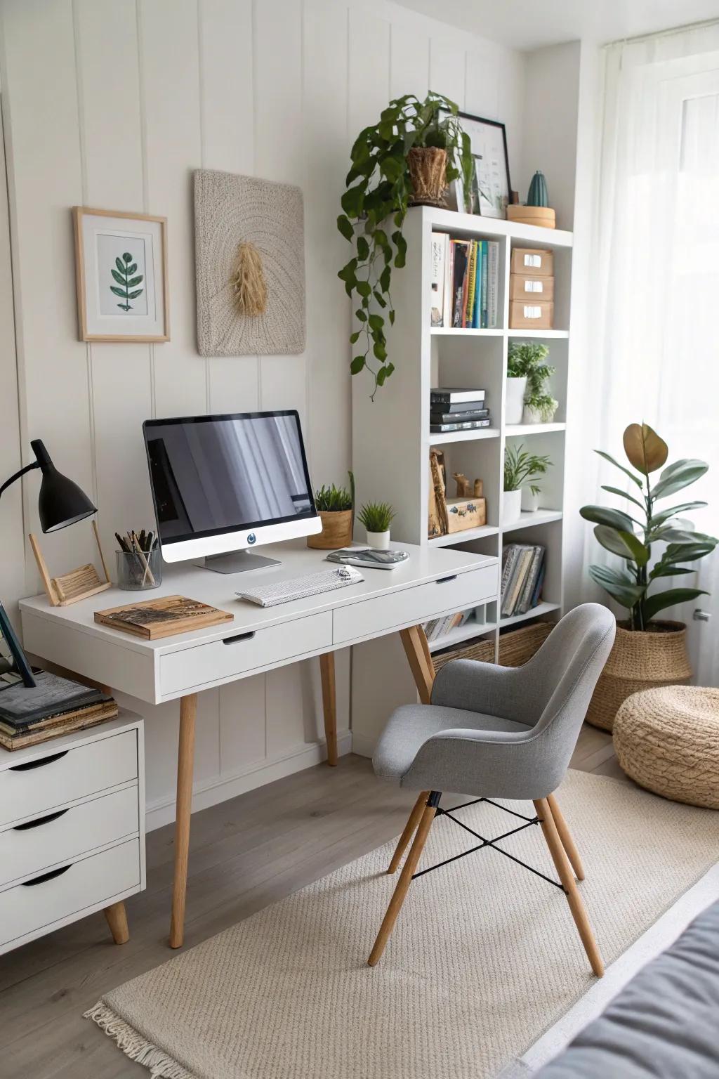 Tech-integrated: a tech setup with no clutter.