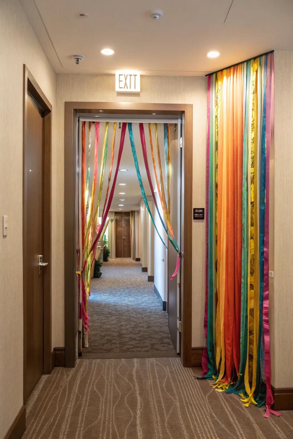 Incorporate a spirited and jubilant ingress via streamers.
