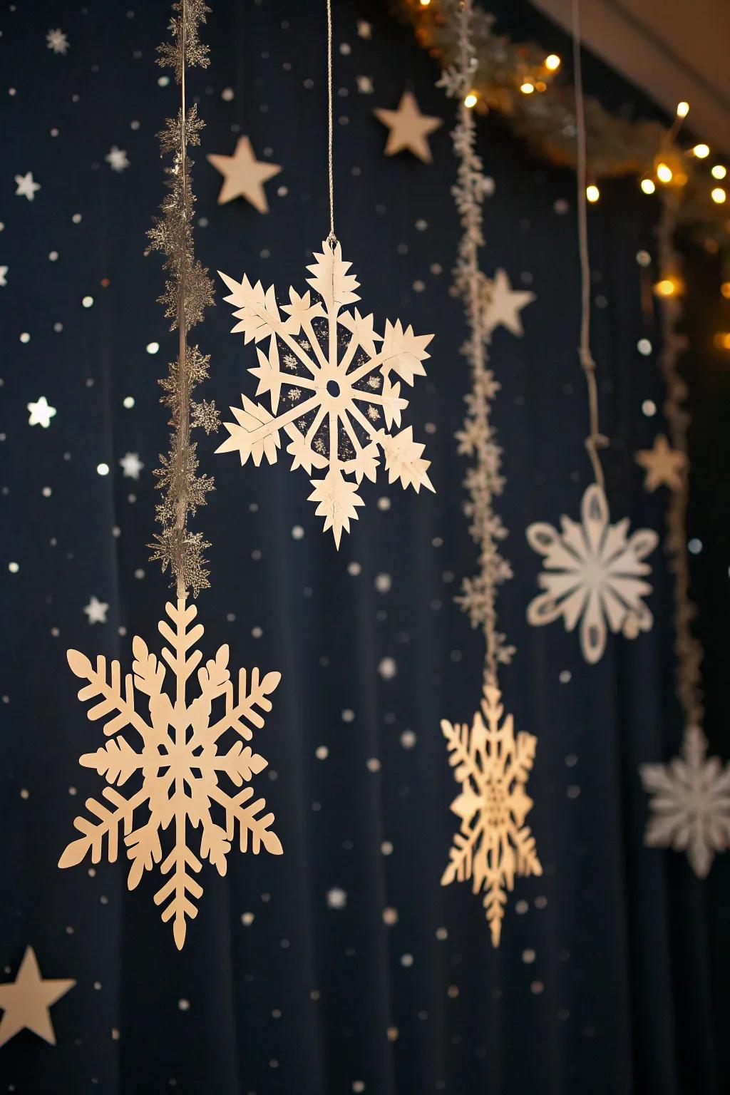 Starry night snowflakes for devotees of the cosmos.
