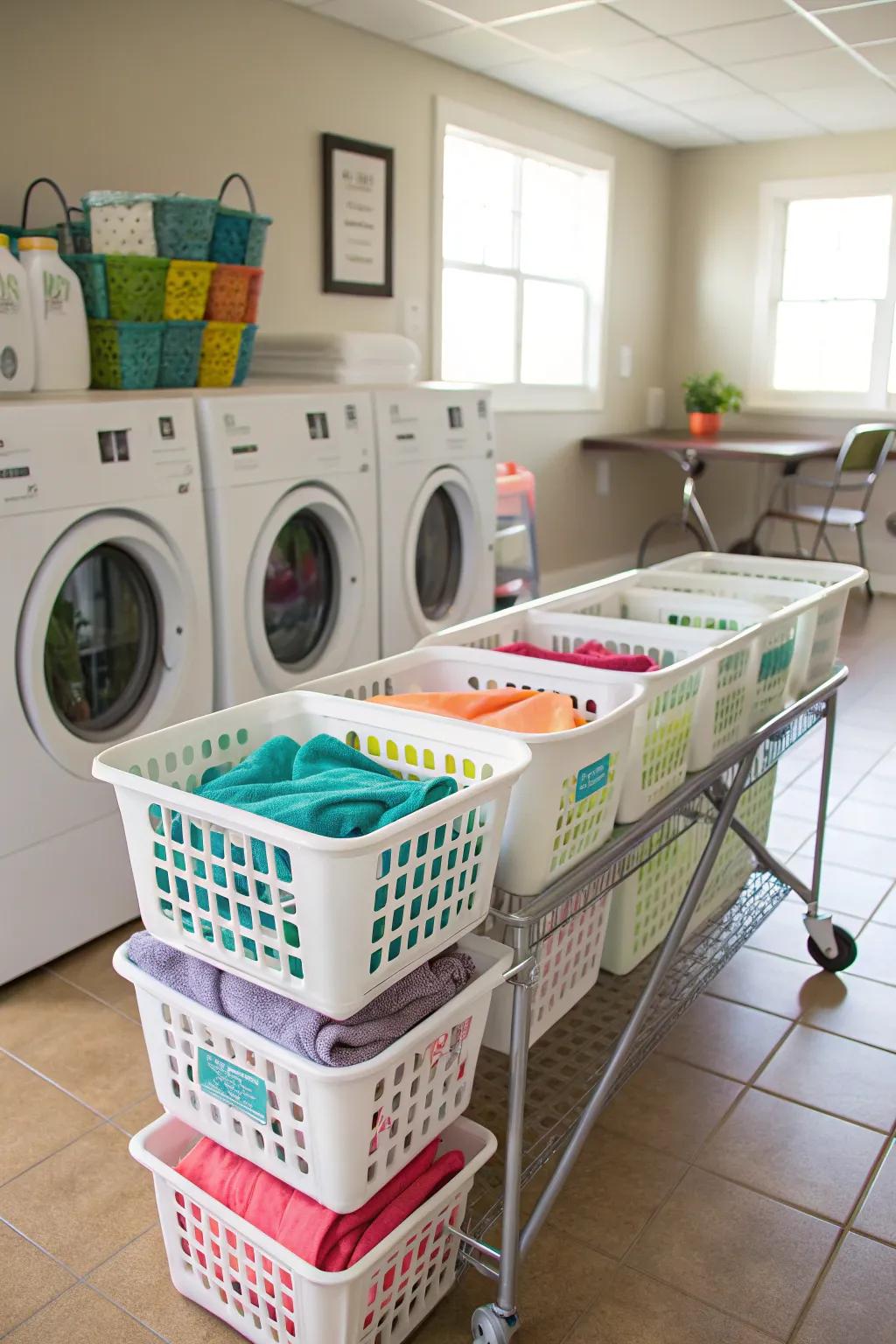 A well-organized laundry schedule keeps clothes in rotation.
