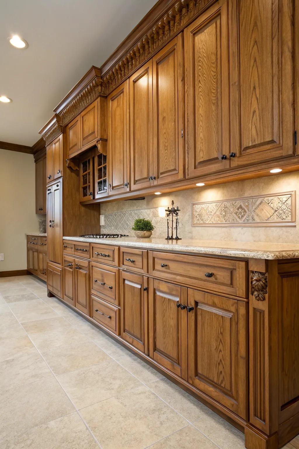 Shellac surfaces accentuate the undisturbed splendor of timber, presenting timeless appeal.