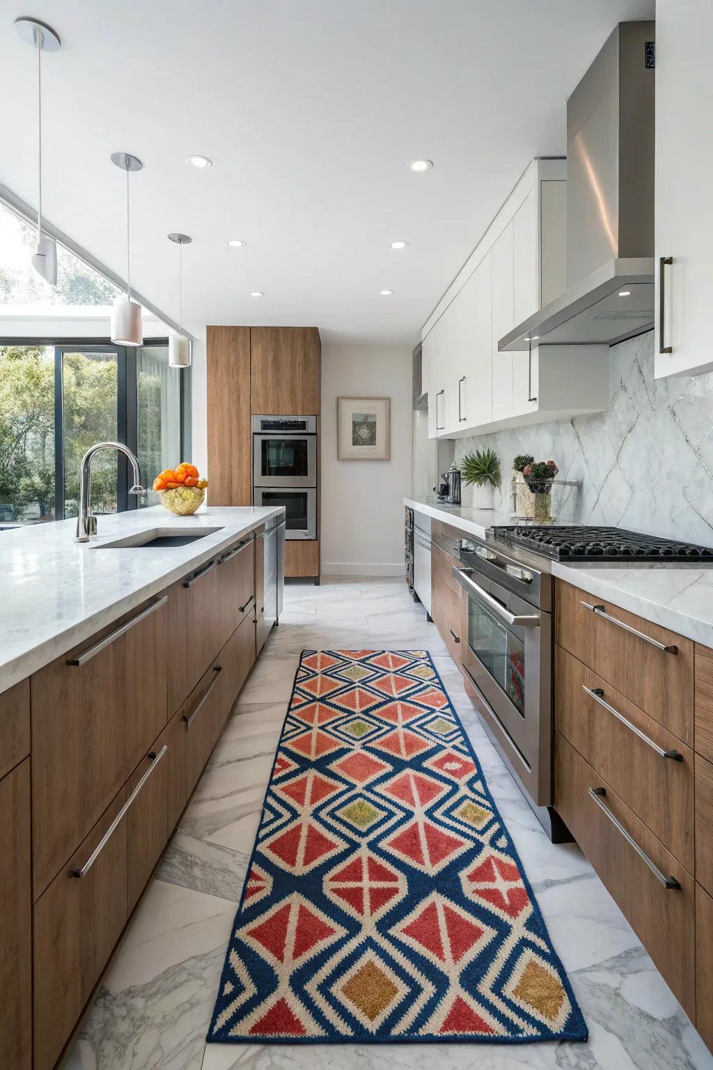 Angular designs infuse kitchens with a modern sensibility and sophistication.