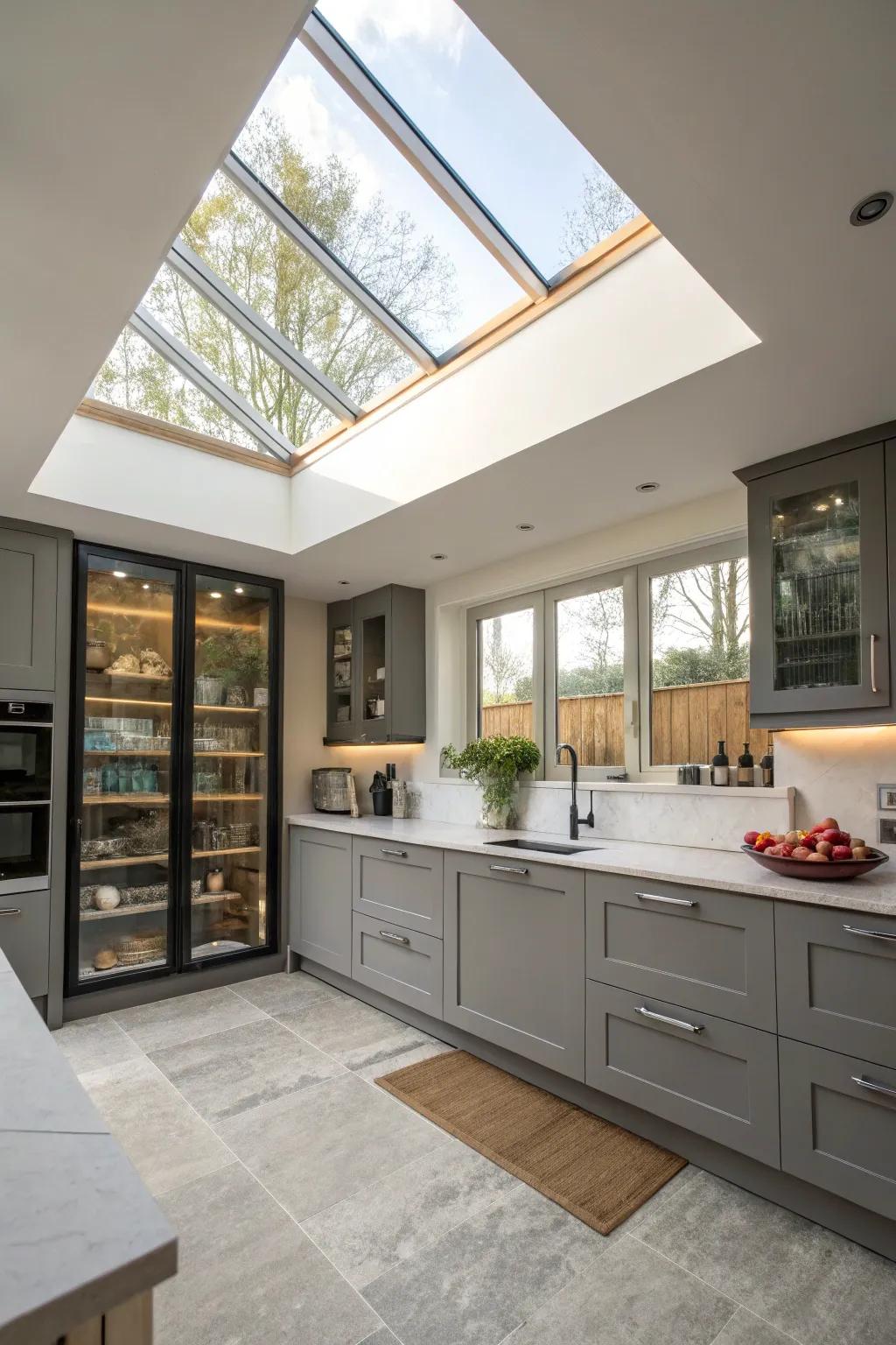 By liberating wall space, skylights enable the deployment of supplementary storage solutions.