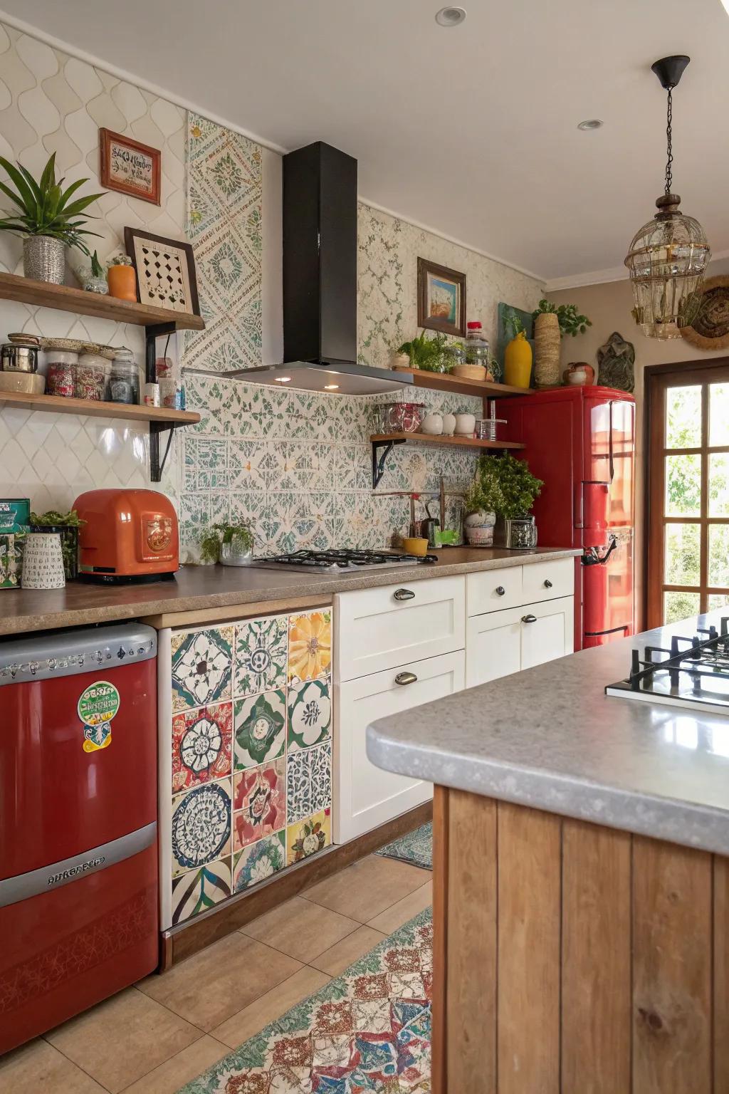 Blending overlay patterns appends dimension and tailor-made aptitude to cooking spaces.