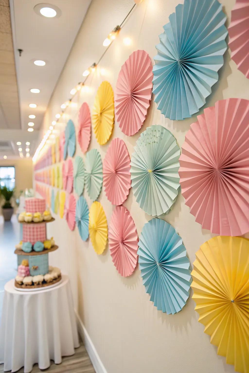 Simple DIY wall art adds vibrant color and depth to the decor.