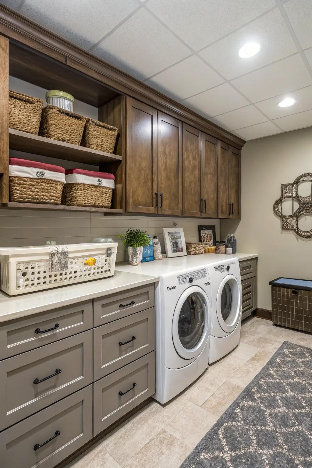 Mixing unit styles adds visual interest and texture.