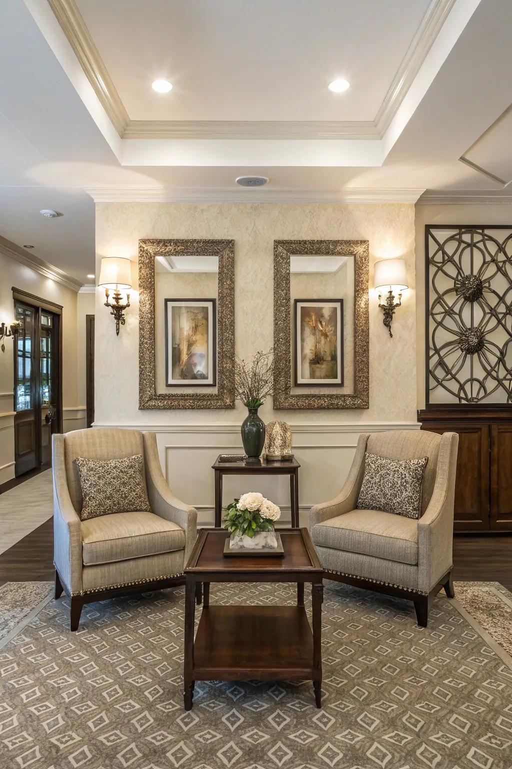 A balanced lobby through symmetrical blueprint