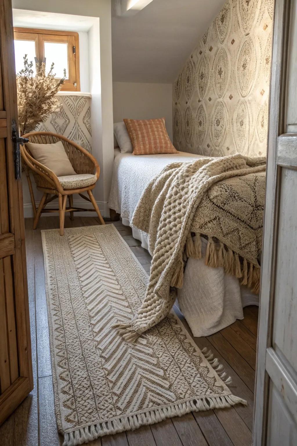 Textures create a cozy, layered look.