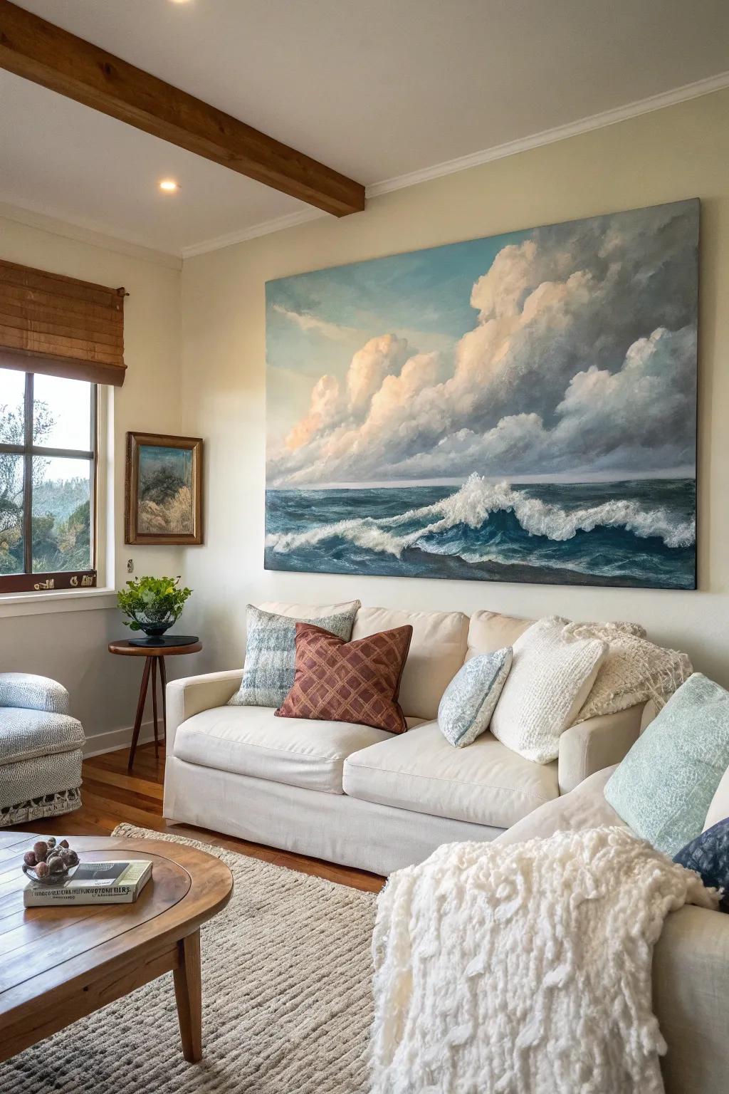 Skies transform into swells, bringing tranquility to your area.