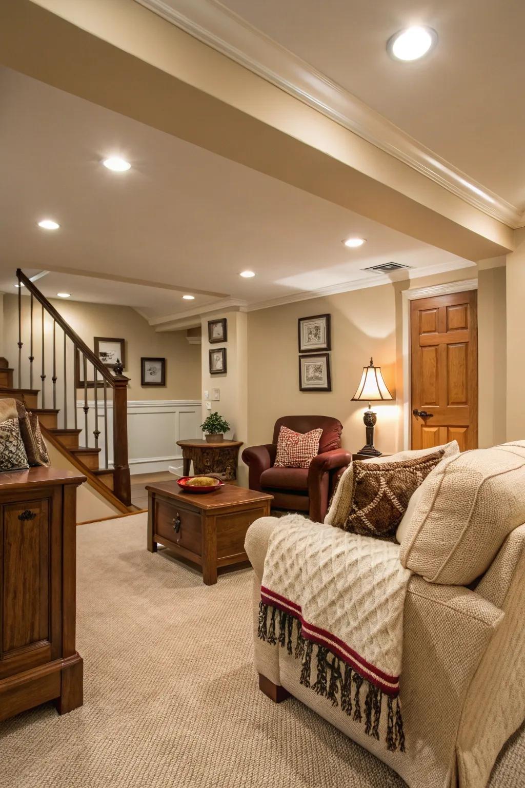 Cream tones offer classic grandeur and comfort.