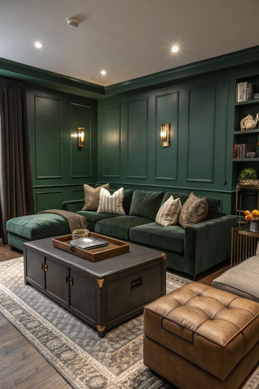 Multifunctional furniture enhances the practicality of a modern living room.
