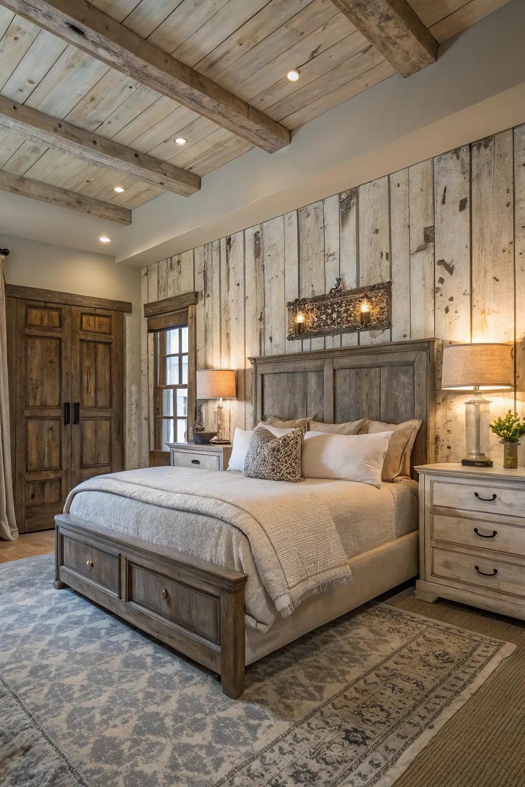 Flaws such as weathered timber introduce warmth and credibility.