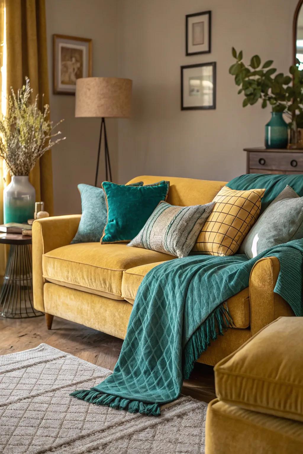 Layered textures create dimension and warmth.