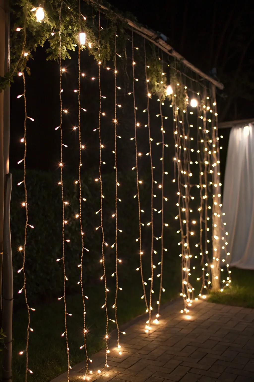 Cultivate a magical atmosphere with whimsical light embellishments.