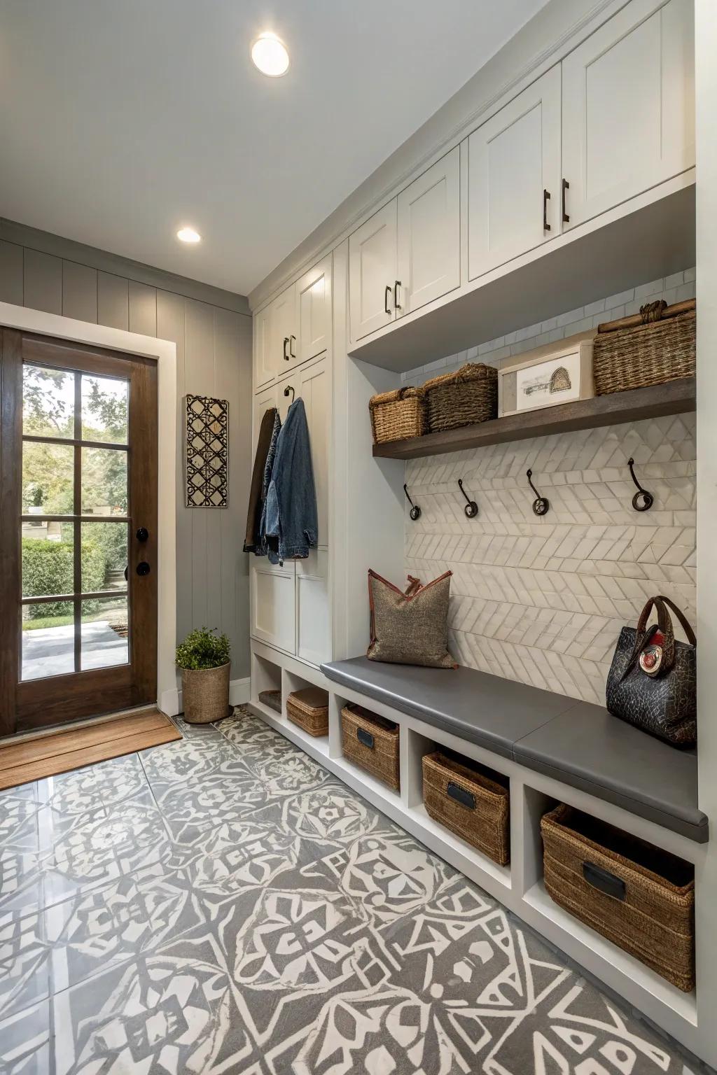 Repositionable tiles deliver unrestricted design prospects and effortless customization.