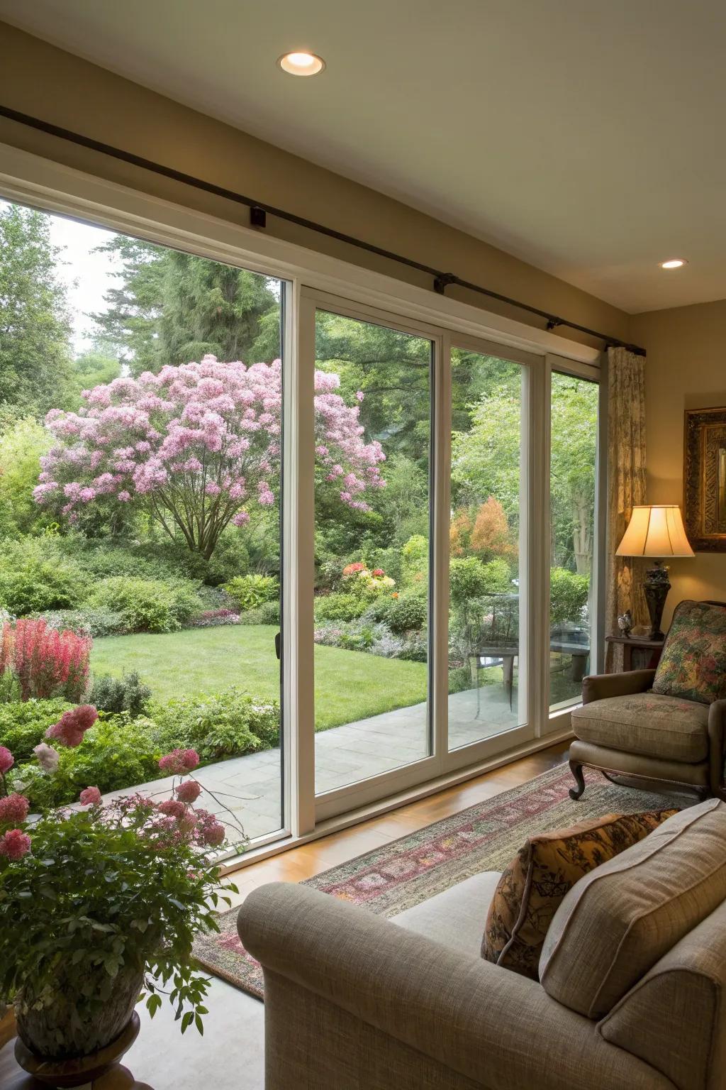 Uninterrupted interface with the exterior.