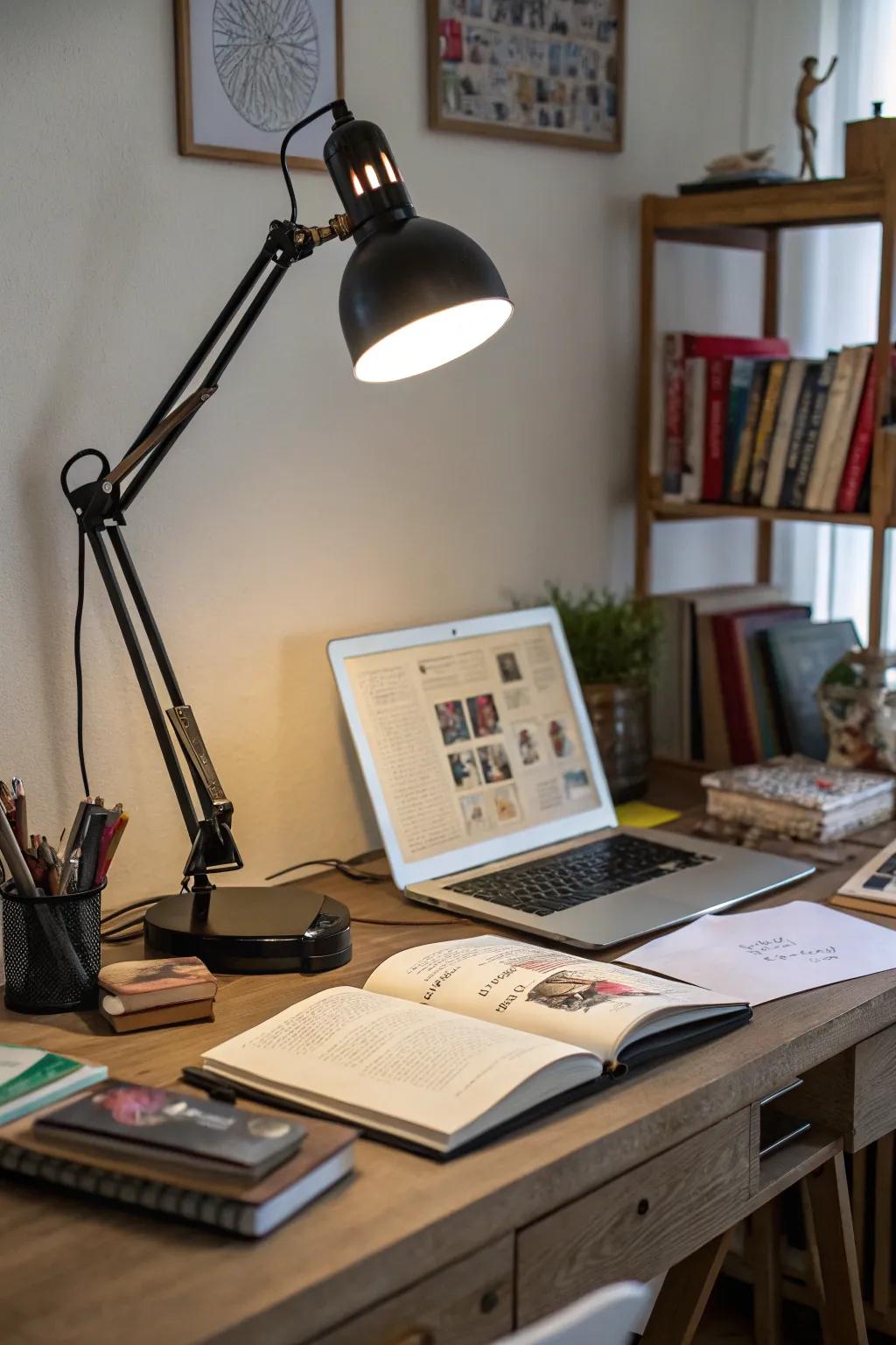 Adaptable work lights offer focused lighting for any task.