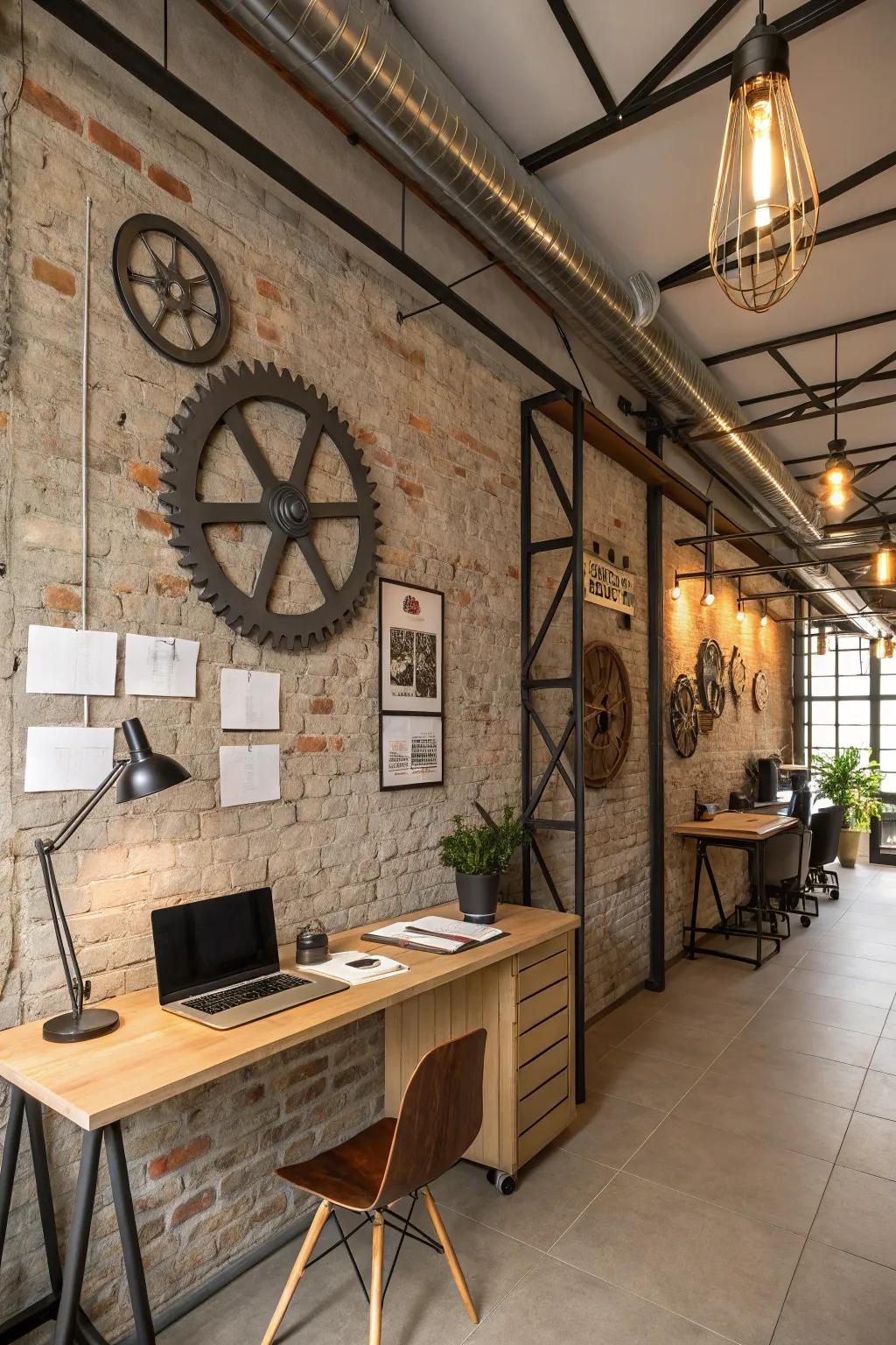 Thematic decor that establishes a cohesive and elegant tone within the office.