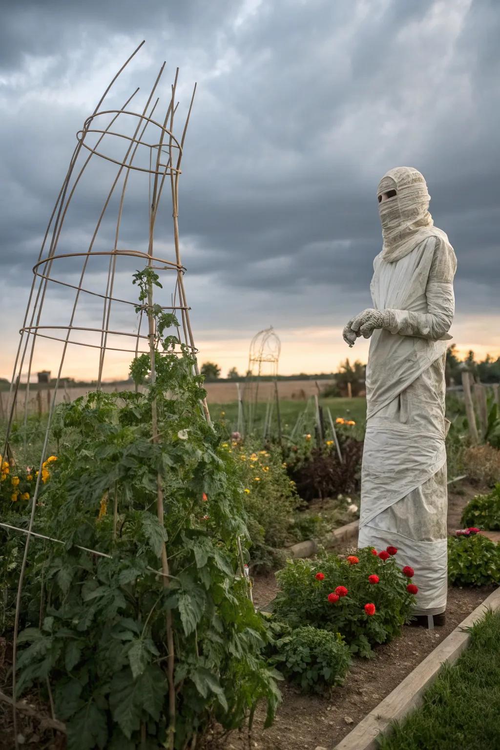 A playful mummy to introduce a dash of levity to your Halloween adornment.