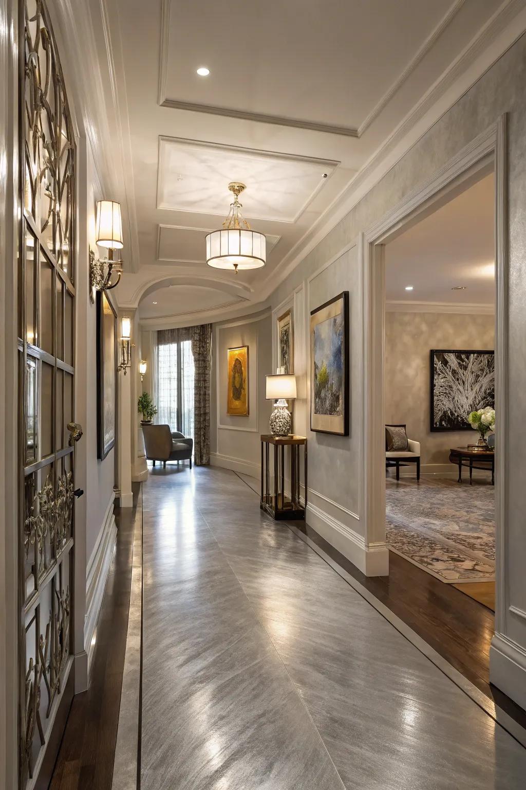 Metallic veneers integrate allure and refinement.