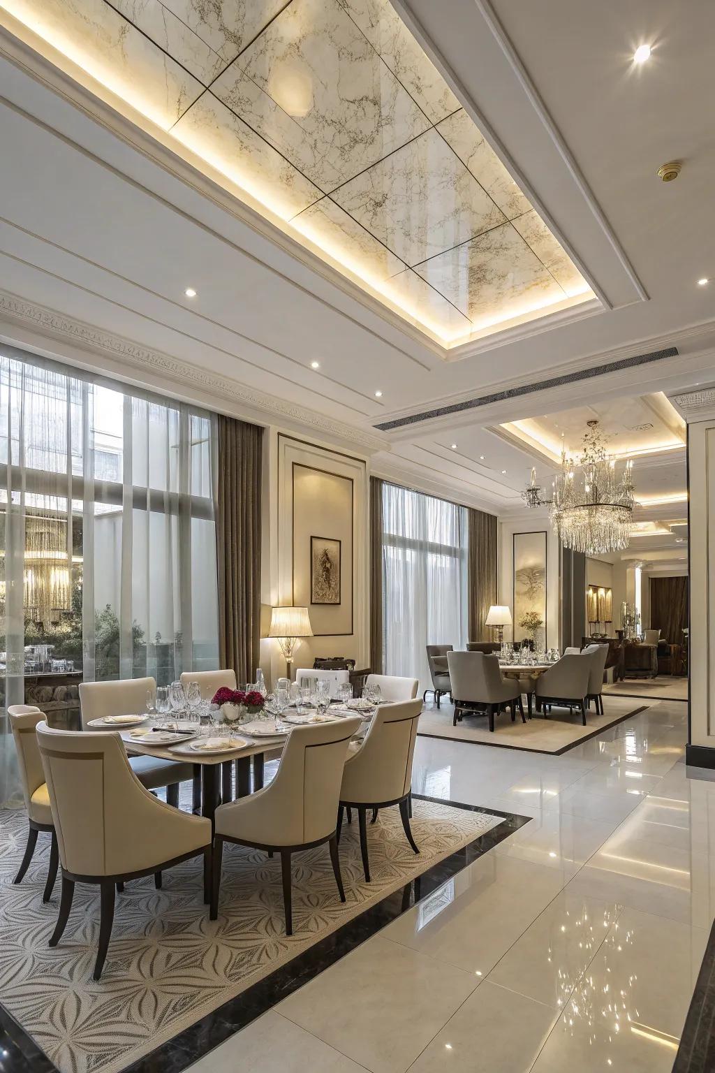 High-radiance finishes elevate the sensation of space and luminescence.