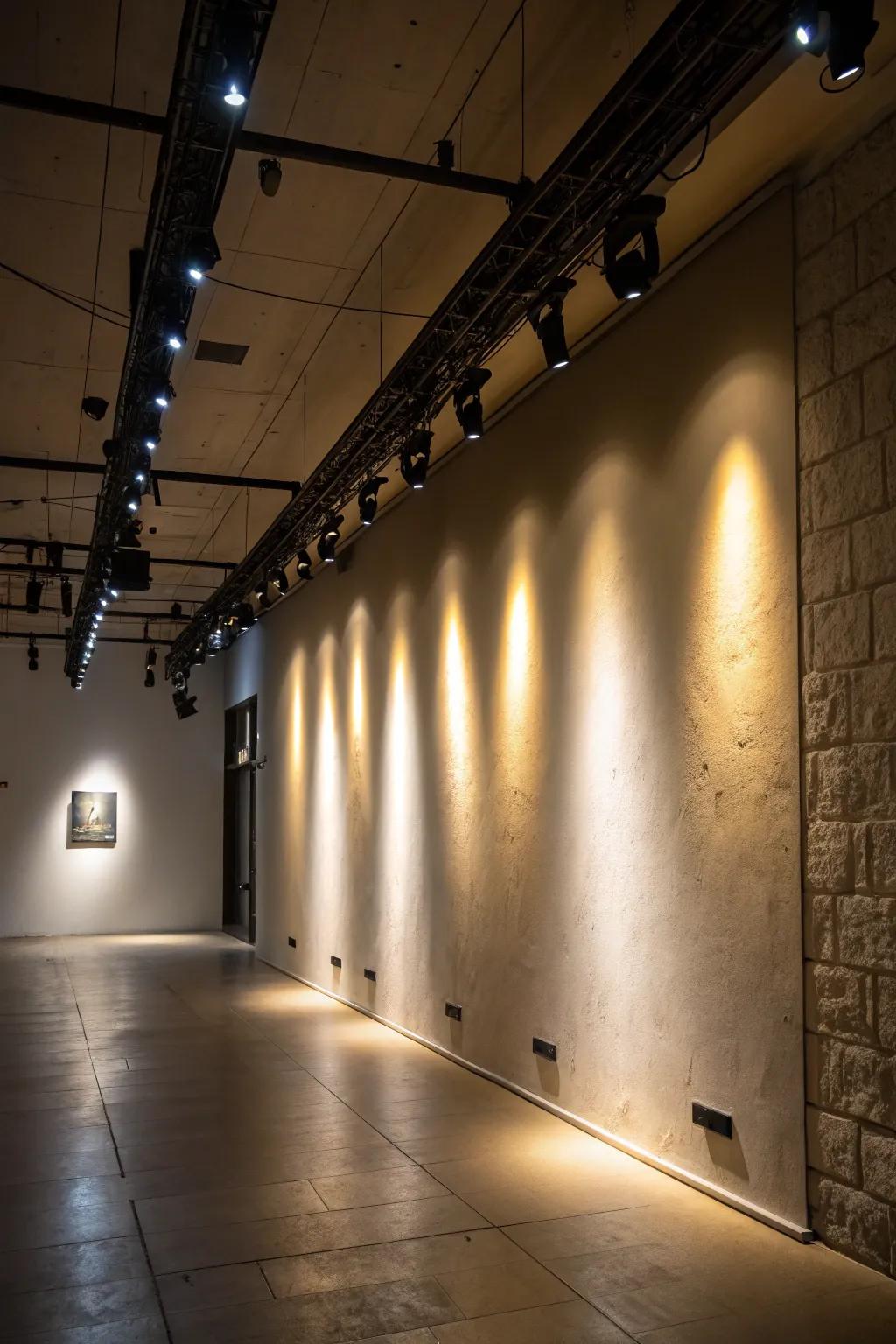 Use accent lights to add drama to your space.