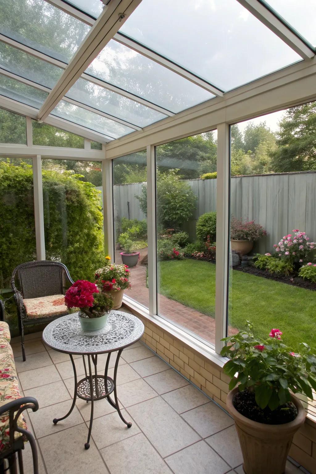 Stay shielded without sacrificing the view with transparent vinyl screens.