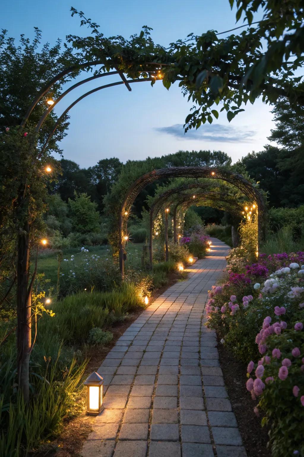 Solar pathway lighting is energy efficient.