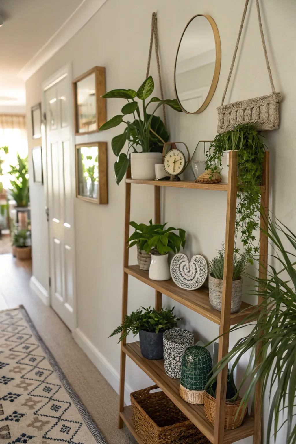 Personalize your area with blended decor shelves.