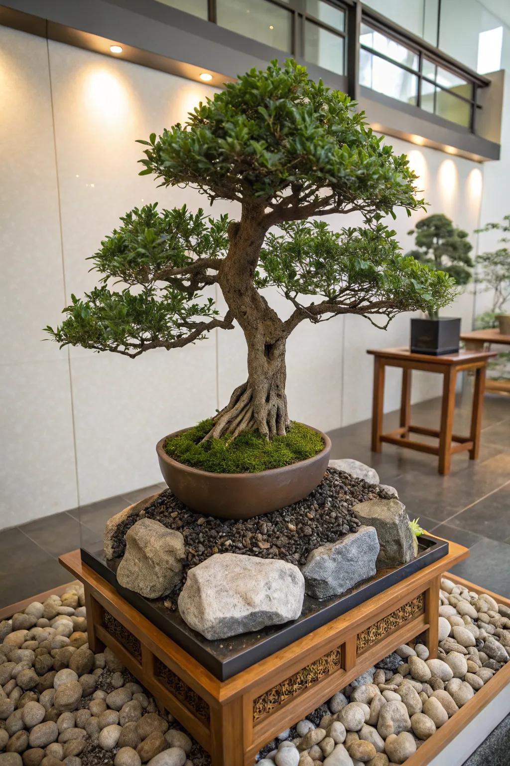 A calm small tree, a lasting piece of living art for mom.