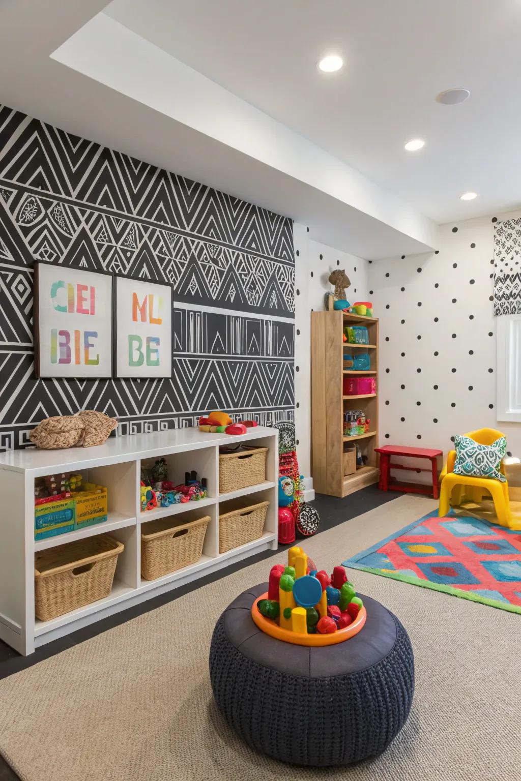 Monochrome magic offers a stylish and versatile backdrop.