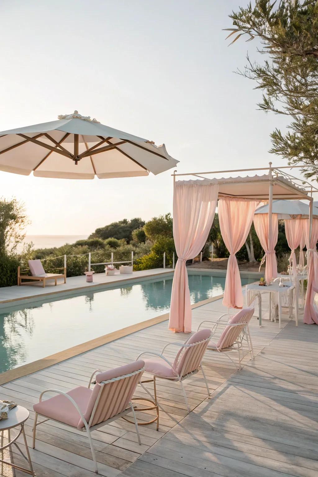 Pastels add a soft, elegant touch.