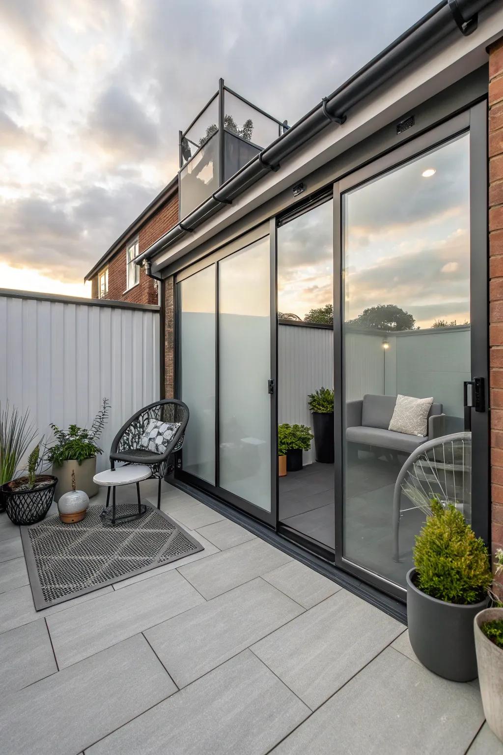 Sliding entrances are ideal for space-saving solutions.